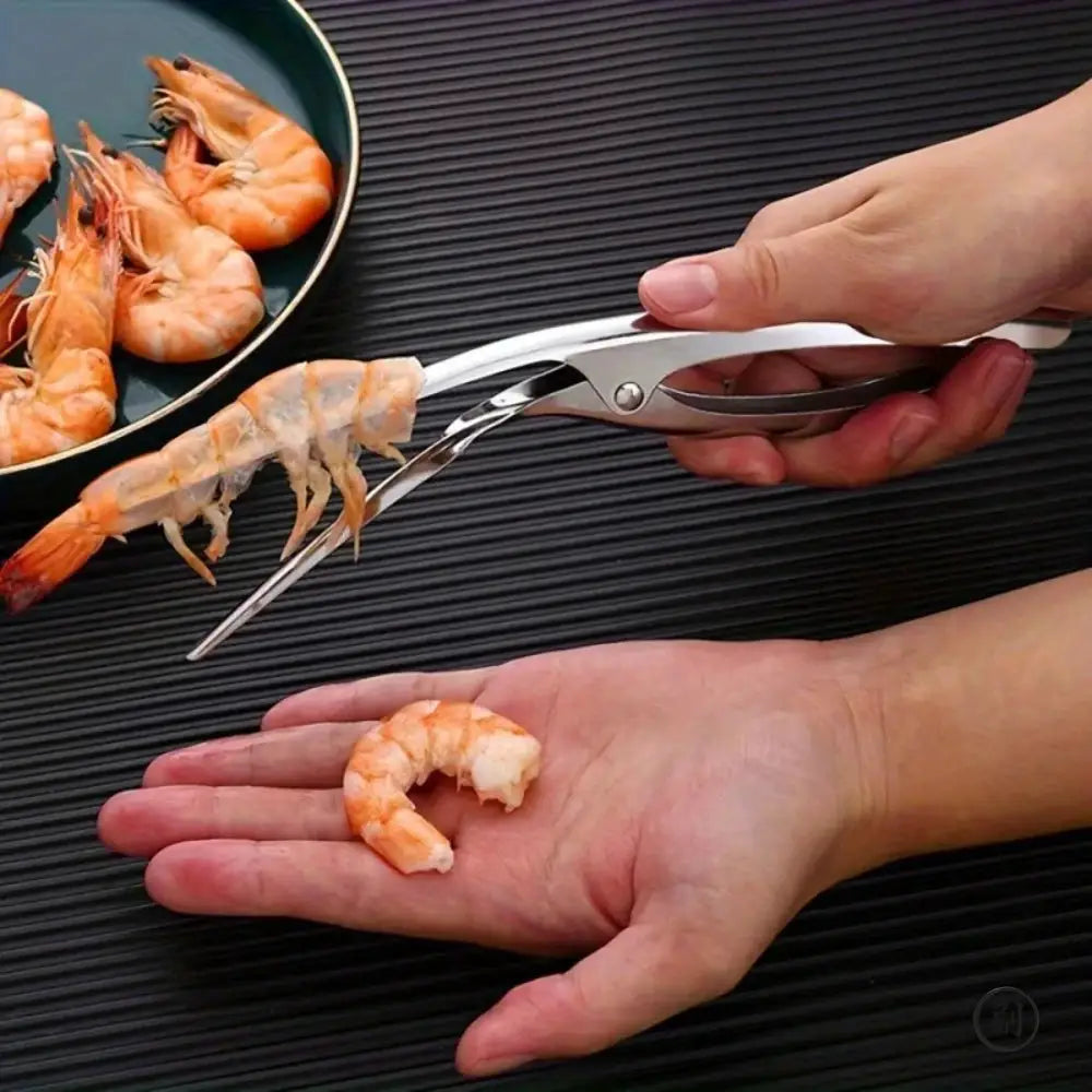 Stainless Steel Shrimp Deveined Device - Ergonomic Fishbone Design，Easy Shell Removal，Kitchen Seafood Preparation Gadget from PriceLows™