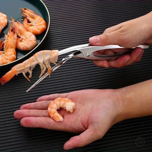Stainless Steel Shrimp Deveined Device - Ergonomic Fishbone Design，Easy Shell Removal，Kitchen Seafood Preparation Gadget from PriceLows™