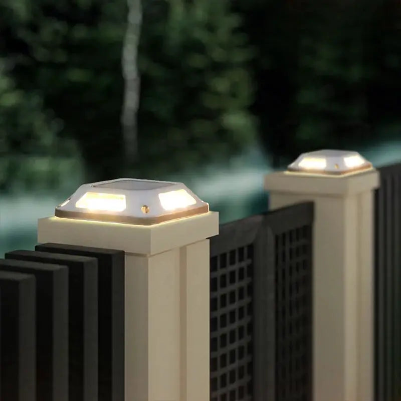 4PCS Solar Dock Lights 8LEDs Deck Driveway Light Outdoor Waterproof Wireless for Path Warning Garden Walkway Sidewalk Steps Deco from PriceLows™