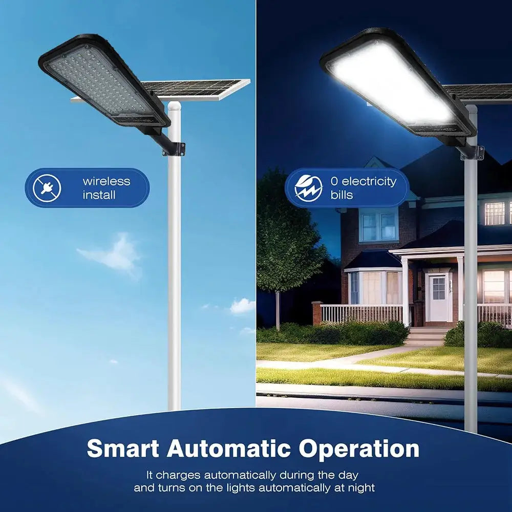 Aluminum 12000mah High Power Solar Light Outdoor Solar Street Light Waterproof Street Light For Garage Garden Terrace wall lamp from PriceLows™