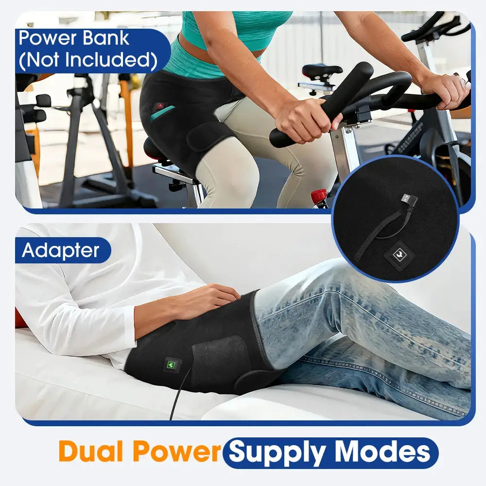 Heated Hip Brace | 660nm Far Infrared | 3 Heat Levels | Adjustable Wrap