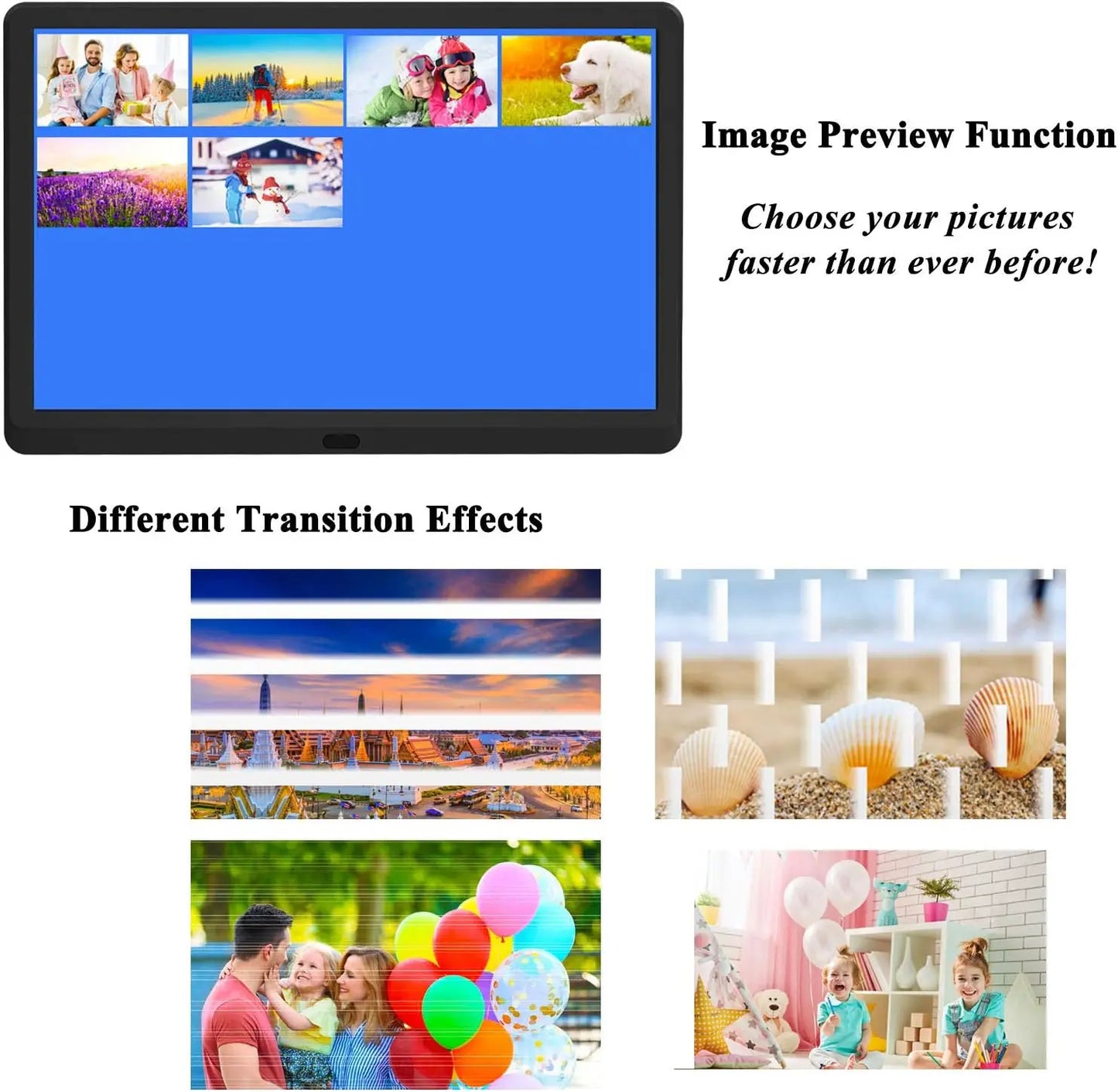 Digital Photo Frame | 1280x800 IPS Display | 1080P Video Playback | 10 Inch