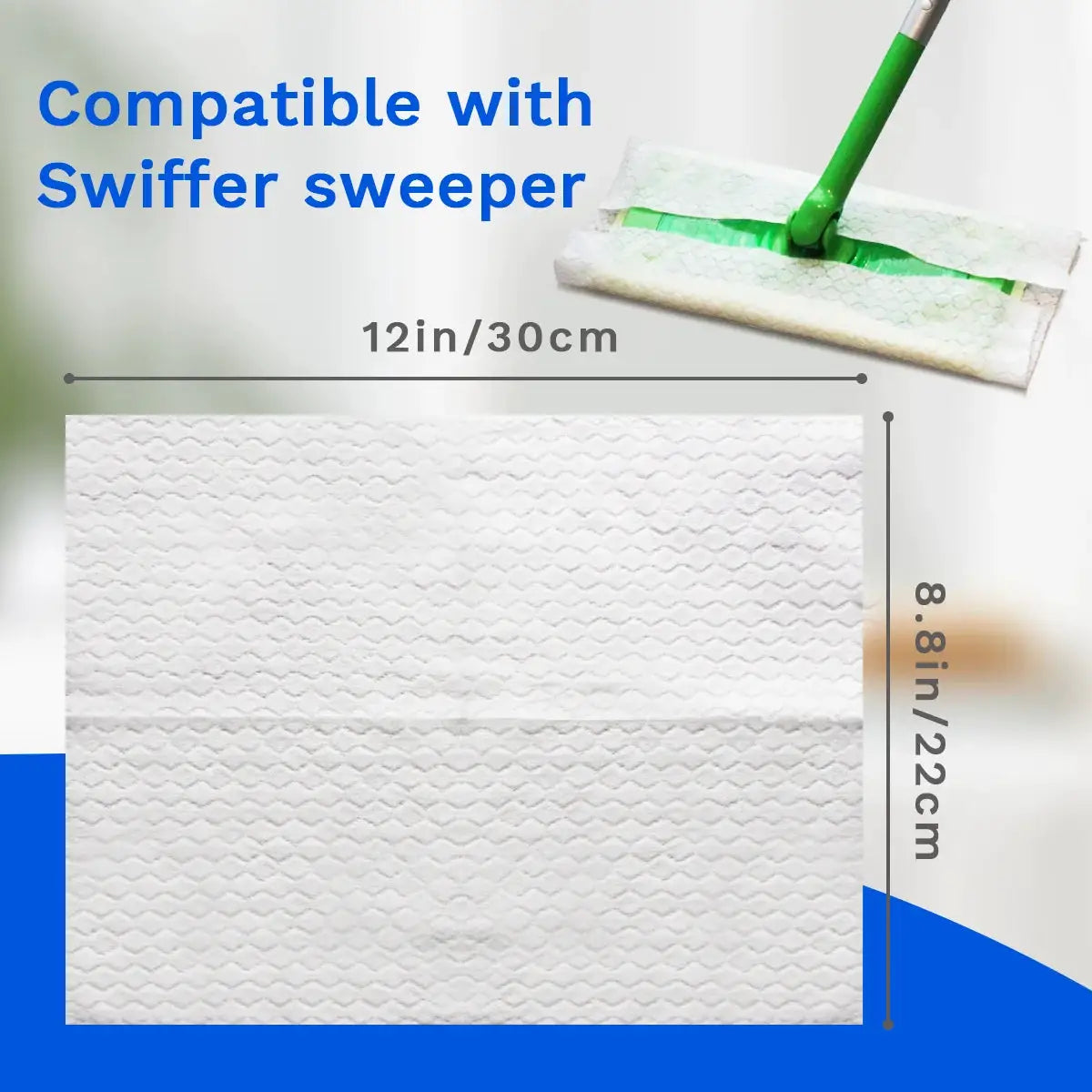 JINYUDOME 8.8x12inch Disposable Electrostatic Dust Mop Pads High-Efficiency Swiffer Wet/Dry Mop Floor Cleaning Cloth from PriceLows™