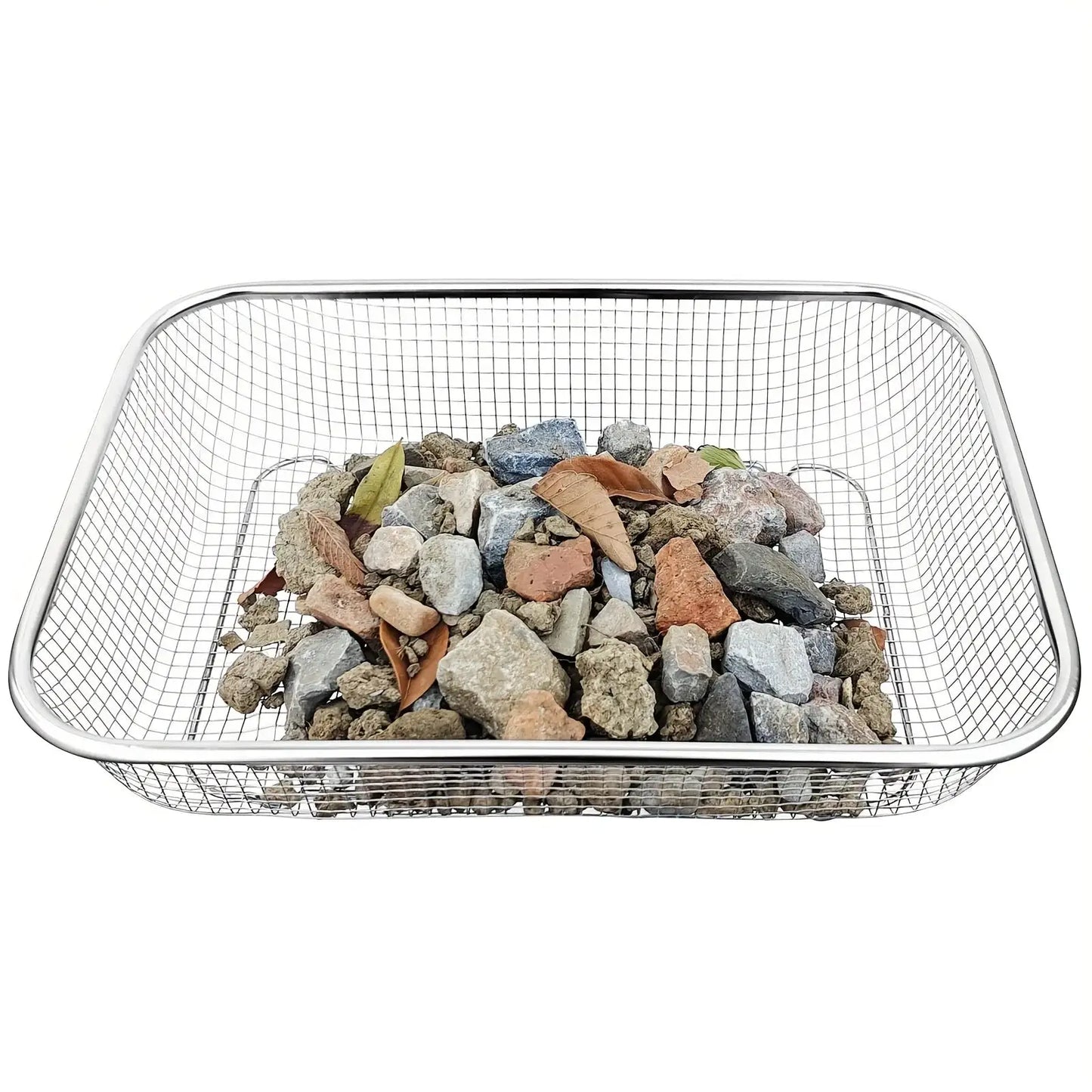 Stainless Steel Soil Sieve - Mesh Gardening Sieve for Rock Filtering, Composting and Sand, Durable and Anti-rust Hand Tools from PriceLows™