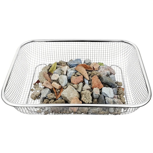 Stainless Steel Soil Sieve - Mesh Gardening Sieve for Rock Filtering, Composting and Sand, Durable and Anti-rust Hand Tools from PriceLows™