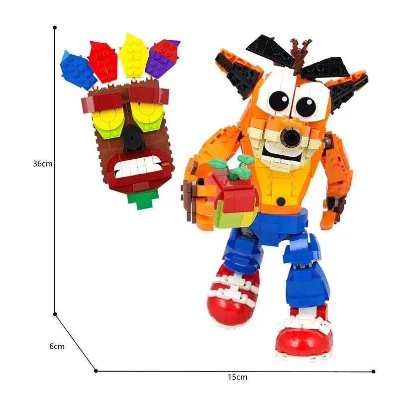 MOC Crashed Bandicoots Monster Building Block Set Game Main Character Bag Beaver Bricks Toys Children Gifts(1027 PCS) from PriceLows™