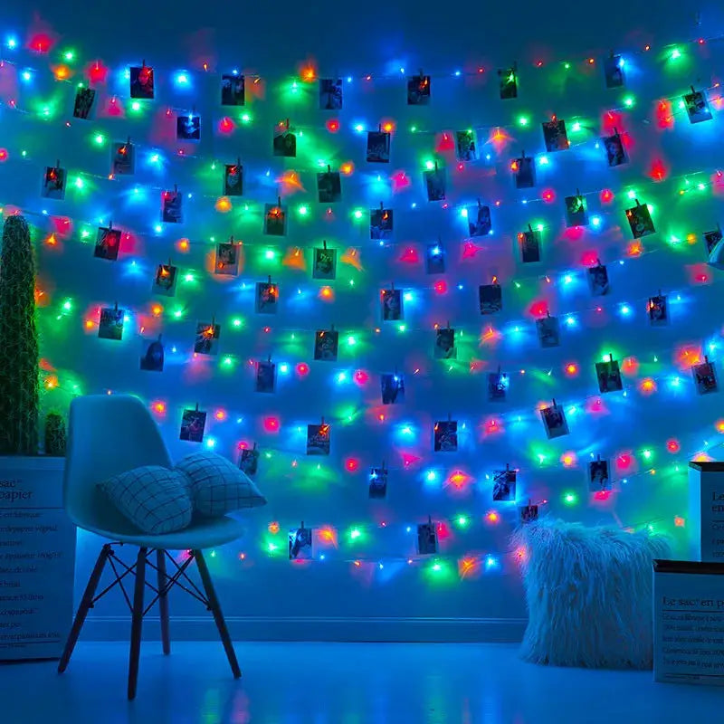 2M/5M/10M LED Photo Clip Lights String Fairy Lights Battery Box Garland Bedroom Home Party Photo Wall Wedding Christmas Decor from PriceLows™