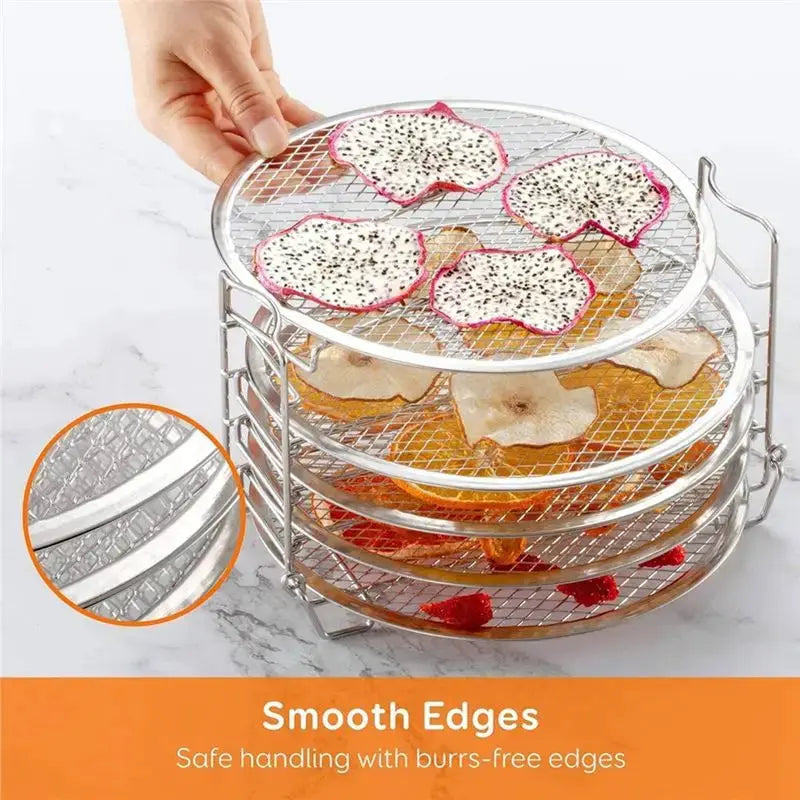 Air Fryer Rack | 5 Layer Stainless | Stackable Grid | Ninja Foodi 6.5QT 8QT