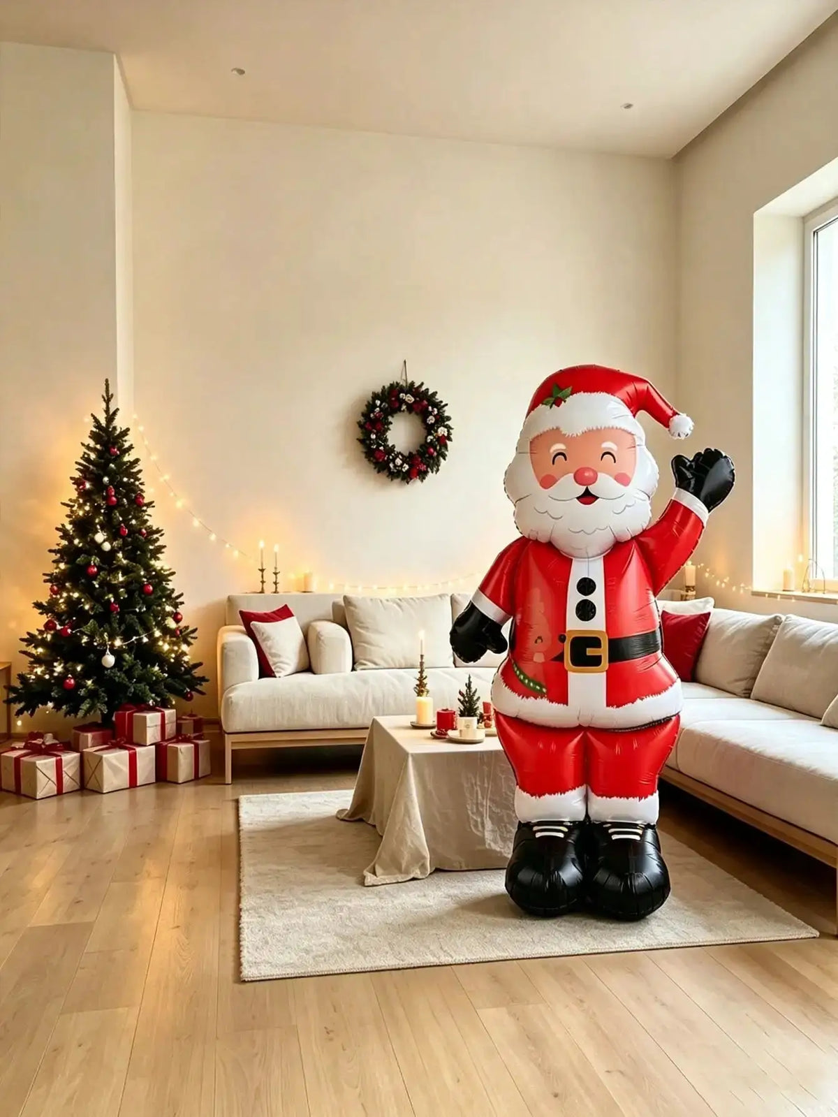 Giant Standing Santa Balloon | 62 Inches | Squinting Style