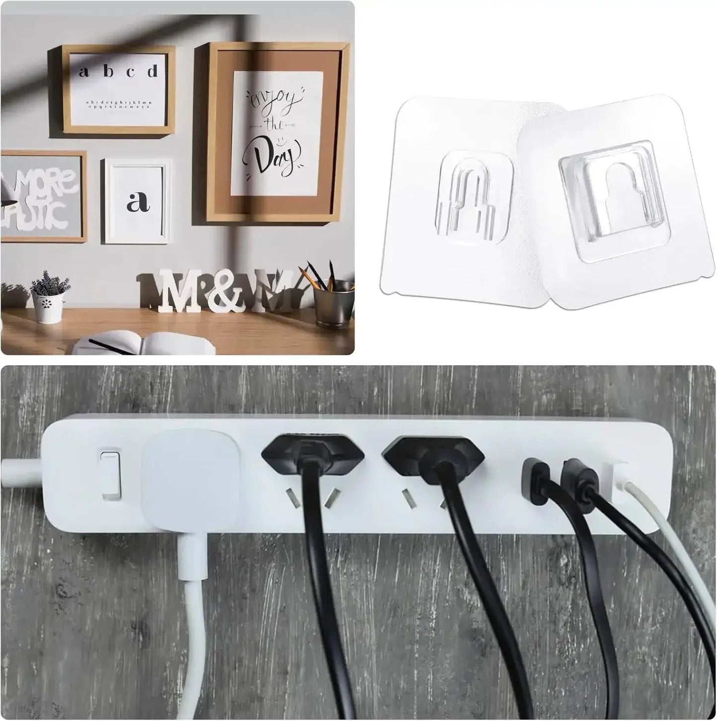 Double-Sided Adhesive Wall Hooks Hanger Strong Transparent Suction Cup Sucker Hooks Kitchen Bathroom Storage Plug Socket Holders from PriceLows™
