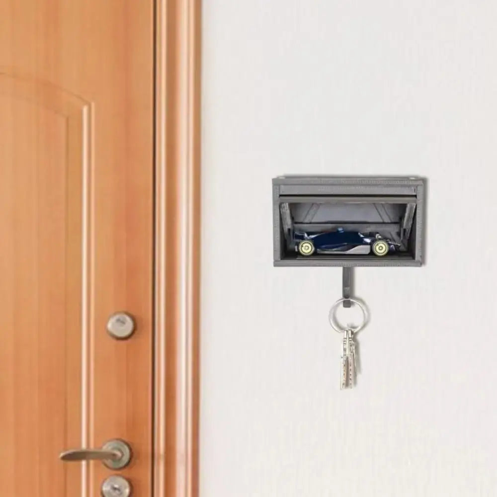 Open Garage Door Design Modern Key Holder Wall Mount Engaging Ornament Car Garage Key Holder Decorative Easy Installation from PriceLows™
