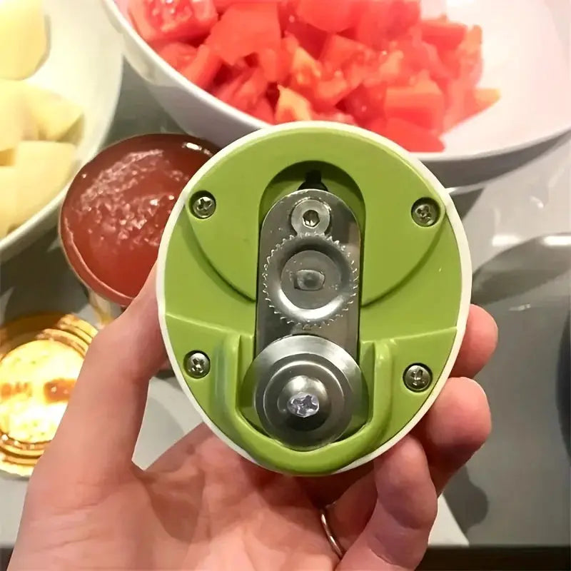 Can Opener | Portable Manual | Stainless Steel | Green/Red