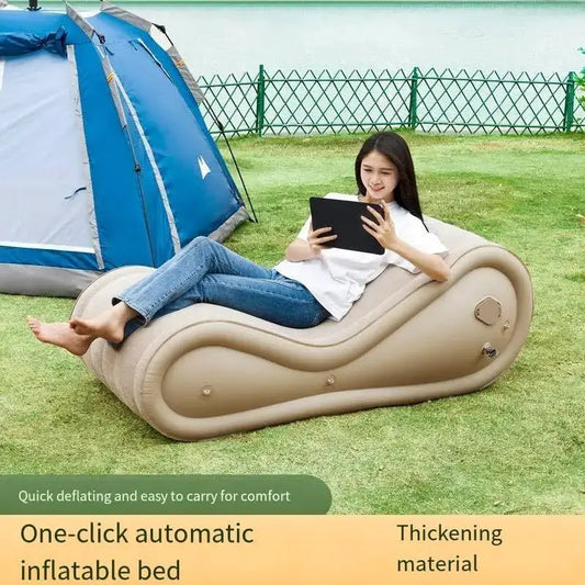 Automatic Inflatable Sofa Garden Recliner Sea Travel Camping Lounge Chair Folding Furniture Load-bearing 200KG Portable Beds from PriceLows™