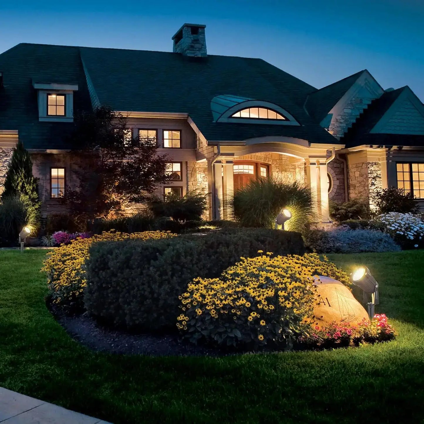 16 Pack 5W Low Voltage Landscape Lights Led Pathway Lawn Spike
