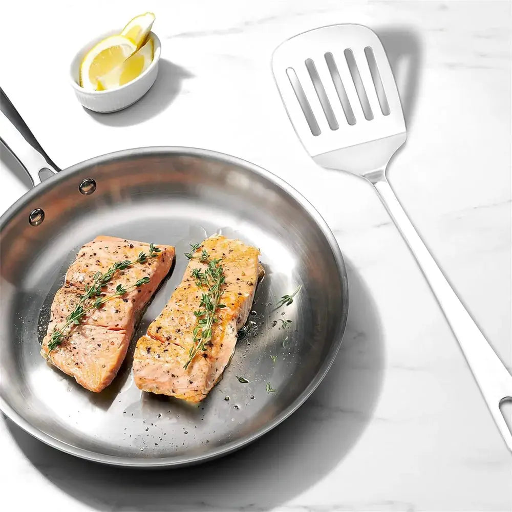 2pack Spatulas Set Stainless Steel Silver Slotted Turner and Solid Turner BBQ Spatulas Cooking Utensils for Fish, Eggs, Pancakes from PriceLows™