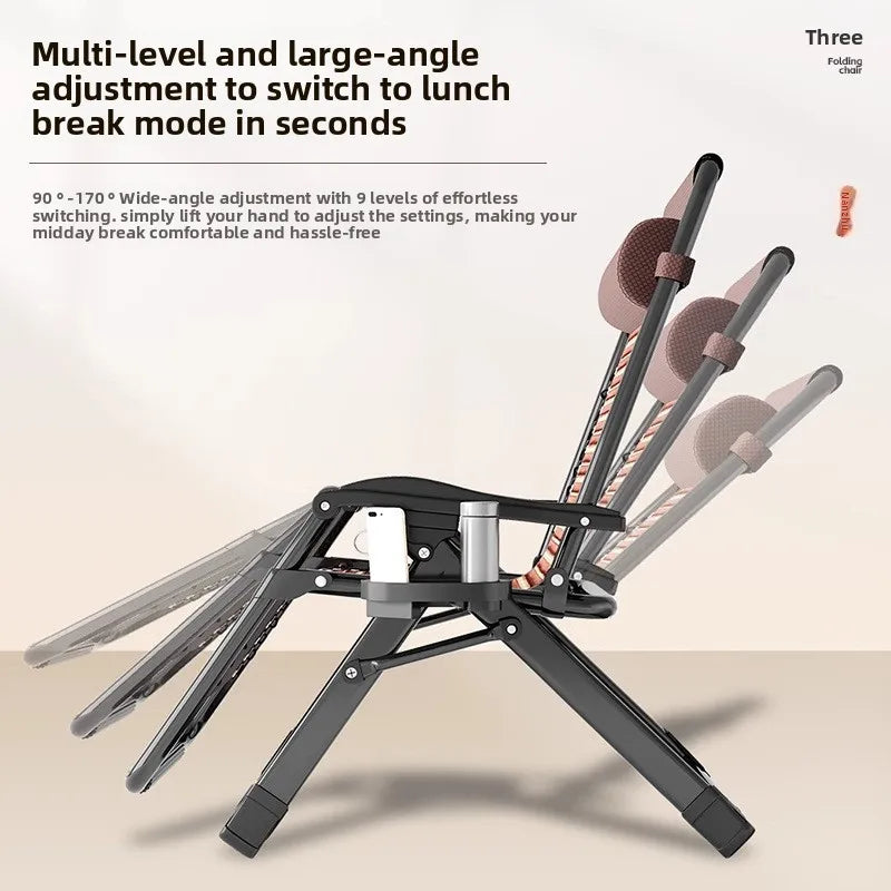 Lounge Chair Folding | Stainless Steel Frame | Recliner | One Size
