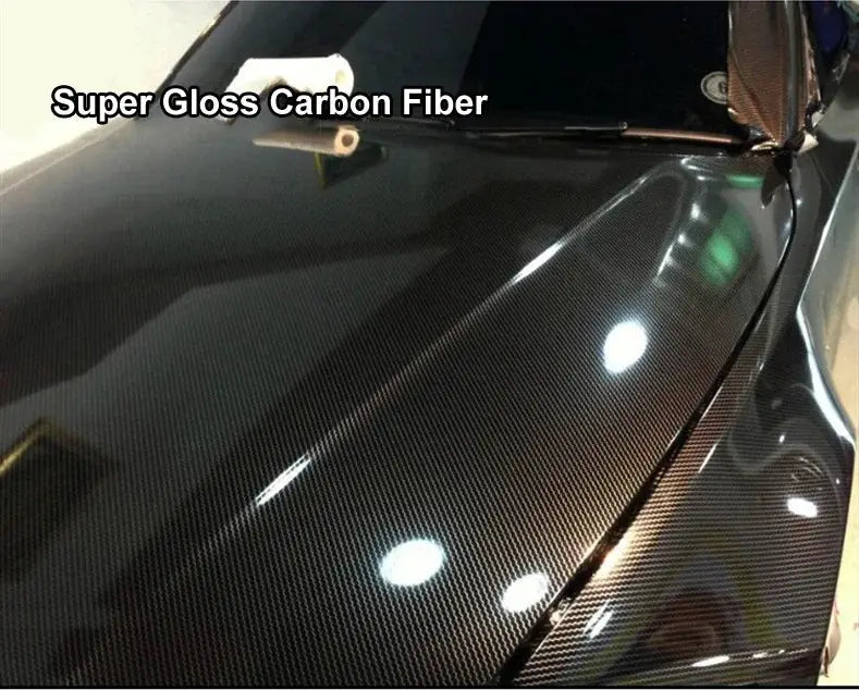 Ultra Glossy Carbon Fiber Vinyl Car Wrap Film Bubble Free For Car Sticker Laptop Skin Phone Cover Motorcycle Vehicle Decal from PriceLows™