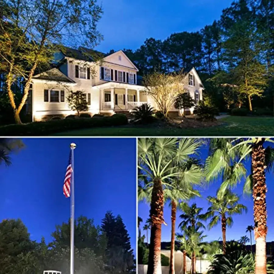 LED 40W Spot Lights Outdoor 5000K Daylight White Plug in Flag Pole Light 120V Ultra Bright Landscape Spotlights for Yard House from PriceLows™