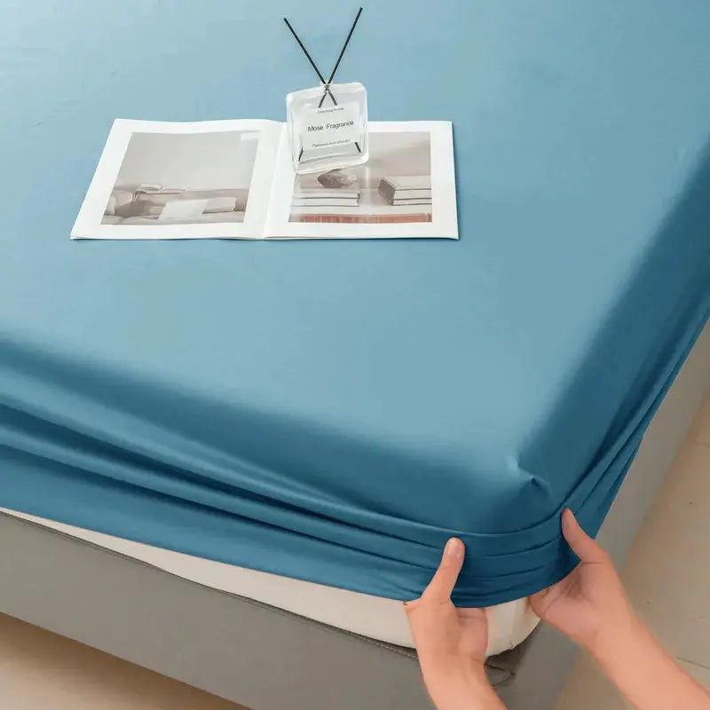 Waterproof Fitted Bed Sheet With 360 Elastic Band Mattress protector Cover Bedspreads for Single Double King Queen Size Bedsheet from PriceLows™