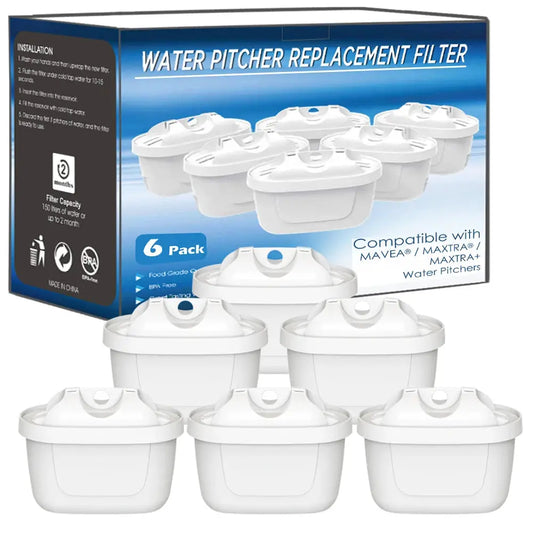 3/6pcs Tüv Süd Water Filter Cartridges Compatible with Brita® Marella® Kanne Brita® Kettle, Water Filter Replacement from PriceLows™