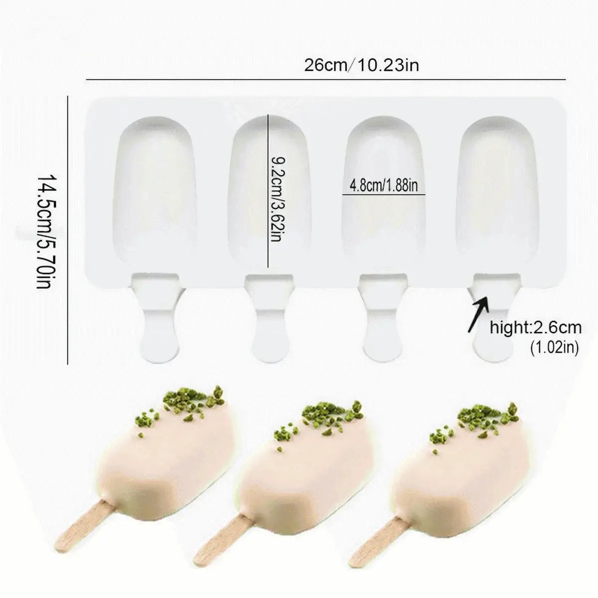 Silicone Ice Cream Mold DIY Chocolate Dessert Popsicle Tray Ice Cube Maker Homemade Cooking Tools Party Supplies from PriceLows™