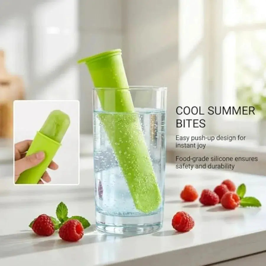 8 PCS Silicone Popsicle Molds - Reusable Popsicle Maker with Lids, Leak Proof Pop Tubes, Food Grade Silicone Freezer Molds for from PriceLows™