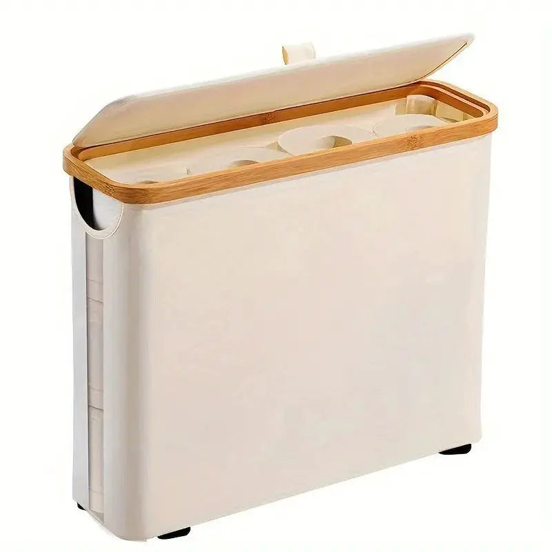 Toilet Paper Storage Basket | With Lid | Transparent Window | One Size
