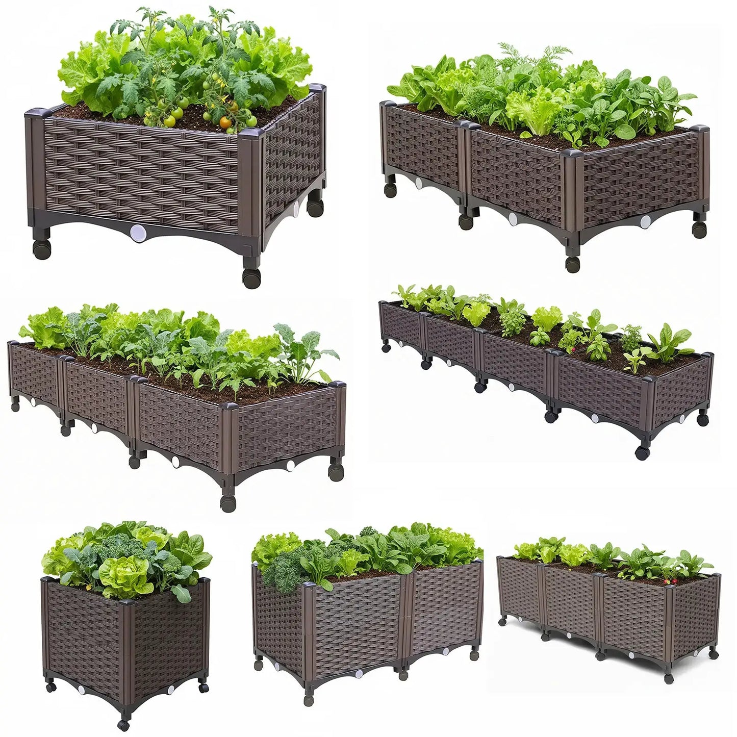 Elevated Garden Box with Drainage Plug Standing Planter Beds for Vegetables Flower from PriceLows™