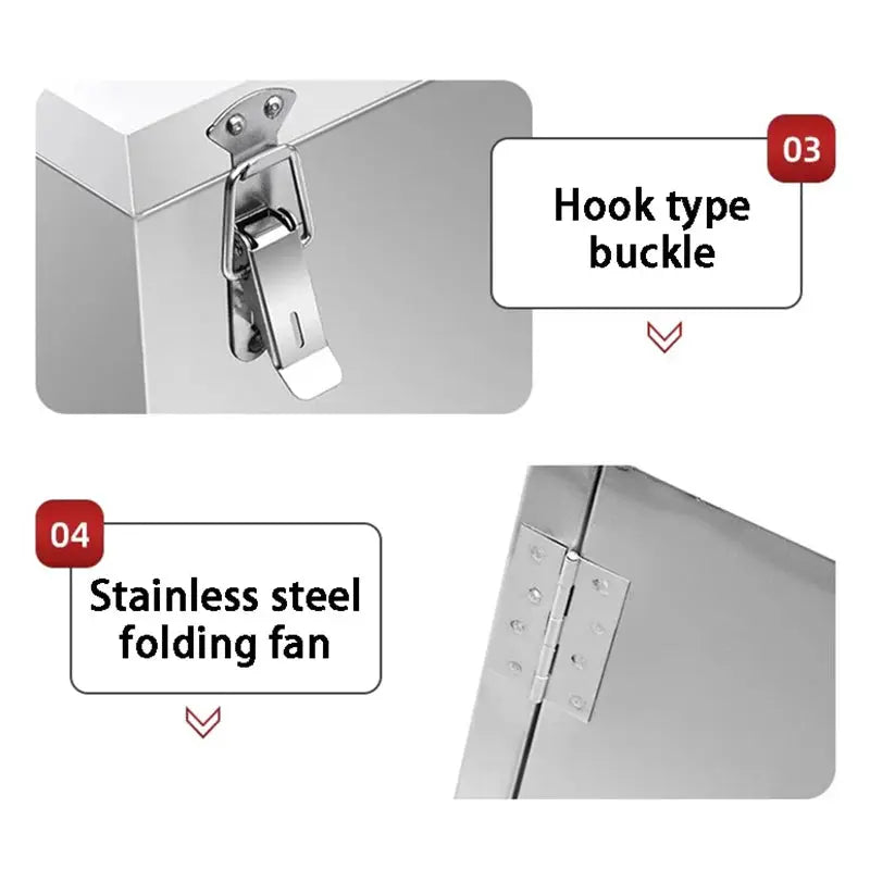 Stainless Steel Toolbox Large Capacity Tool Organizer Suitcase Multifunctional Hardware Tools Storage Box Waterproof Boxes from PriceLows™