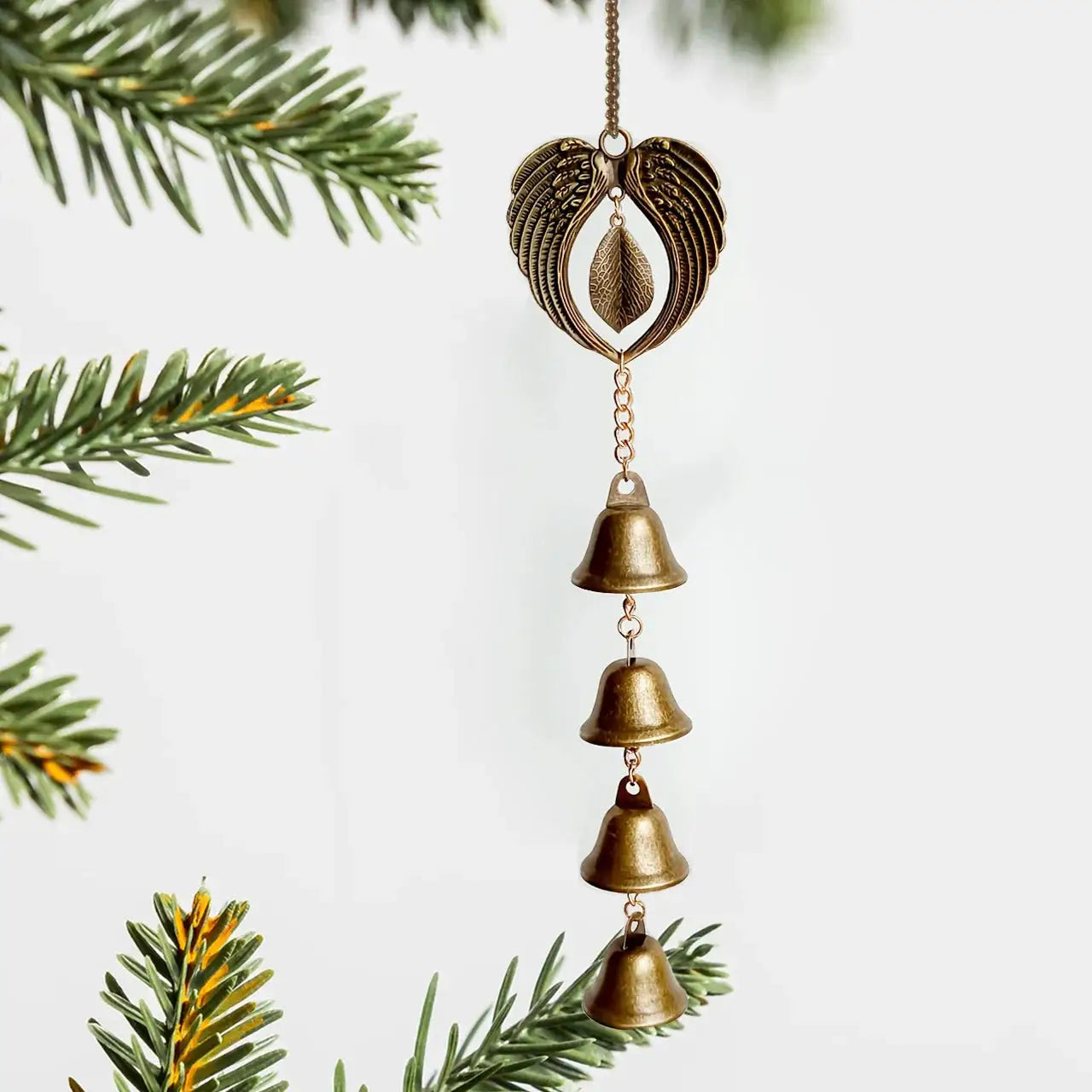 Christmas Retro Metal Wind Chimes, Elegant Holiday Decorations and Wall Decorations, Metal Wind Chime Hangings for Porches, Balconies, and Christmas Trees from PriceLows™