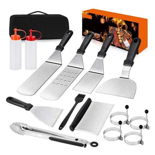 Griddle Accessories Kit | Enlarged Spatulas Included | Scraper | Teppanyaki Set
