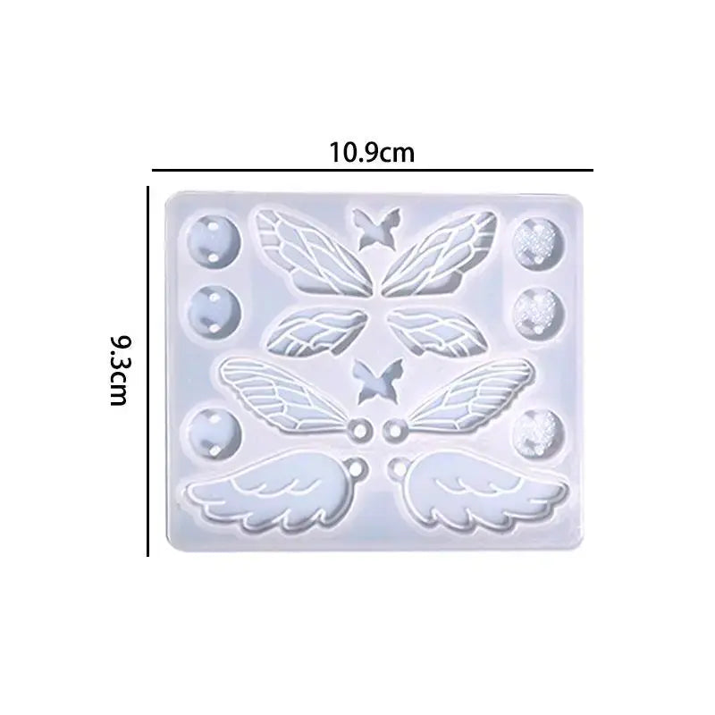 Silicone Resin Mold | Butterfly Wing Design | 3 Sizes | Earring Casting Tool