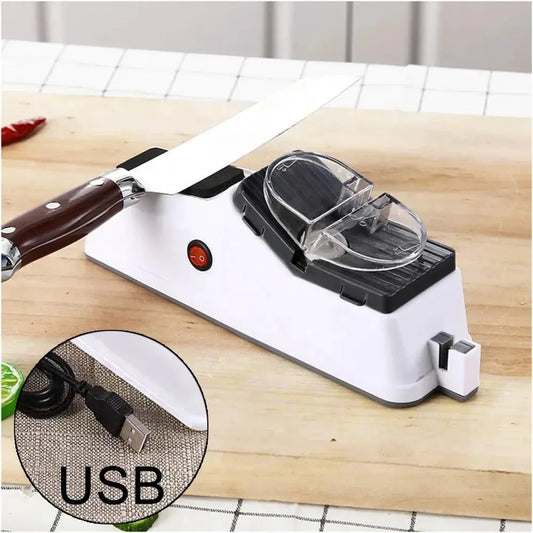 Electric Knife Sharpener | USB Powered | Scissors Sharpening | Kitchen Knives