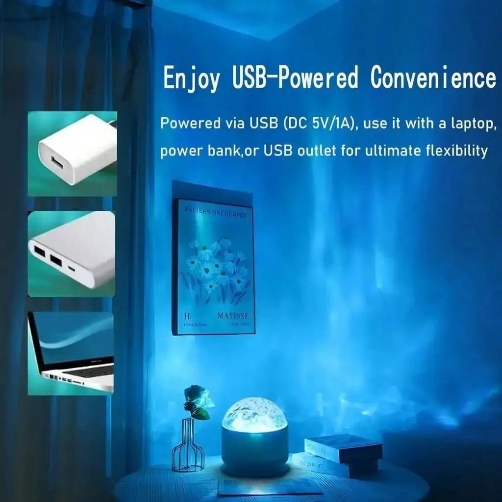 Ocean Wave Projector | 16 Colors | Remote Control | Rechargeable
