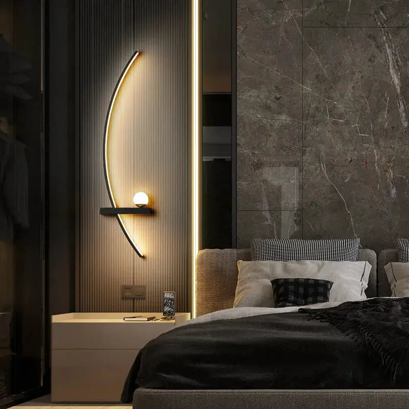 2PCS Modern Adjustable LED Wall Lamps, 21.65‘’ Wall Sconce Bedside Lamp Minimalist for Living Room, Bedroom, TV Background Wall from PriceLows™