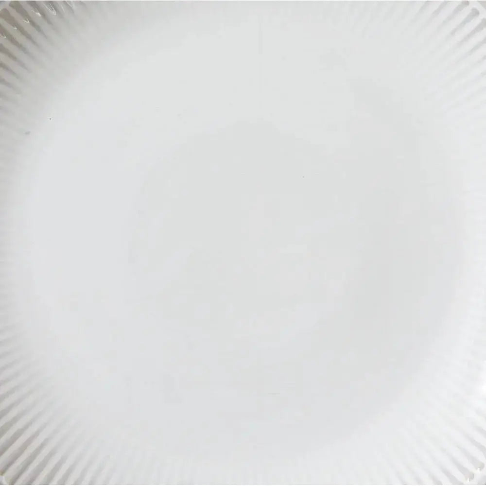 Elegant 10.5 Inch Stoneware Dinner Plate Ribbed Edge Microwave Dishwasher Safe Durable Ceramic Dish from PriceLows™