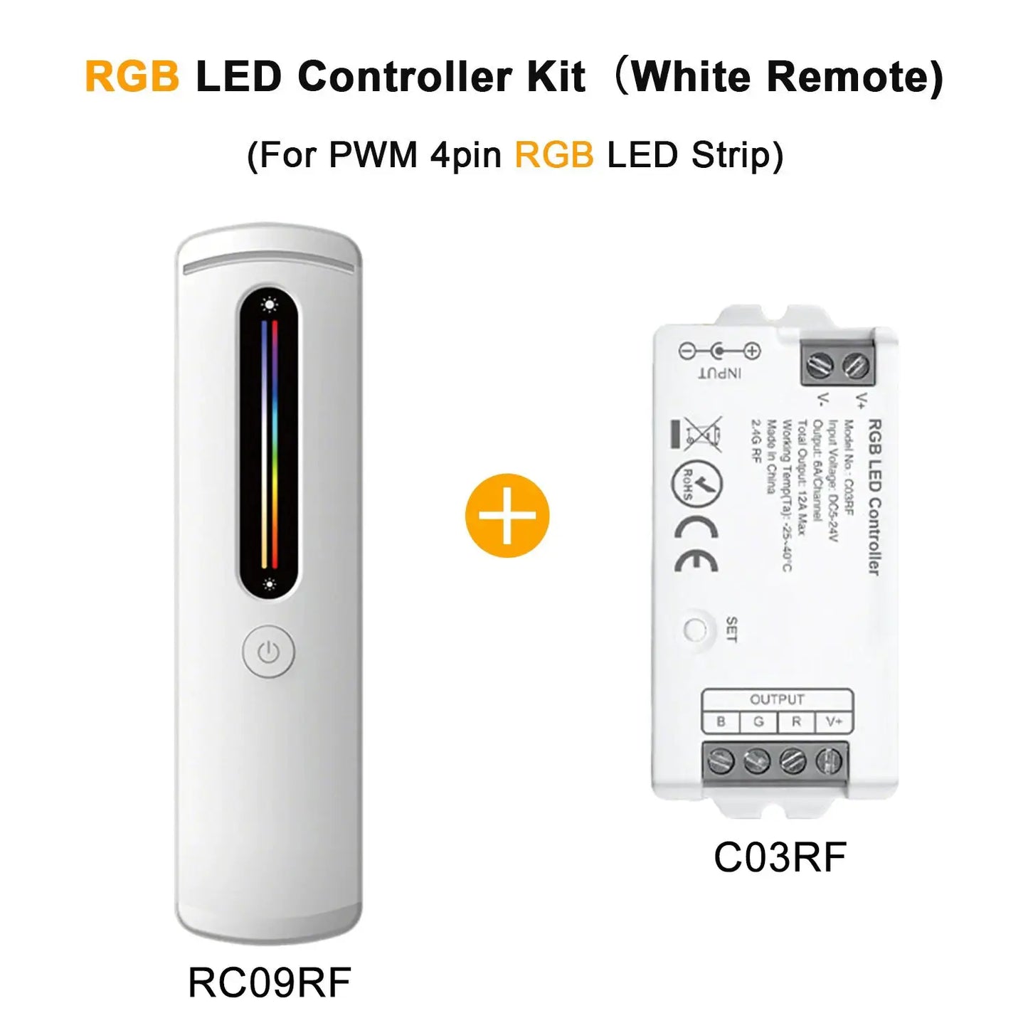 2.4GHz LED Controller RF Remote Wireless LED Dimmer C01RF C02RF C03RF C04RF C05RF DIM CCT RGB RGBW COB 2835 LED Strip Lighting from PriceLows™