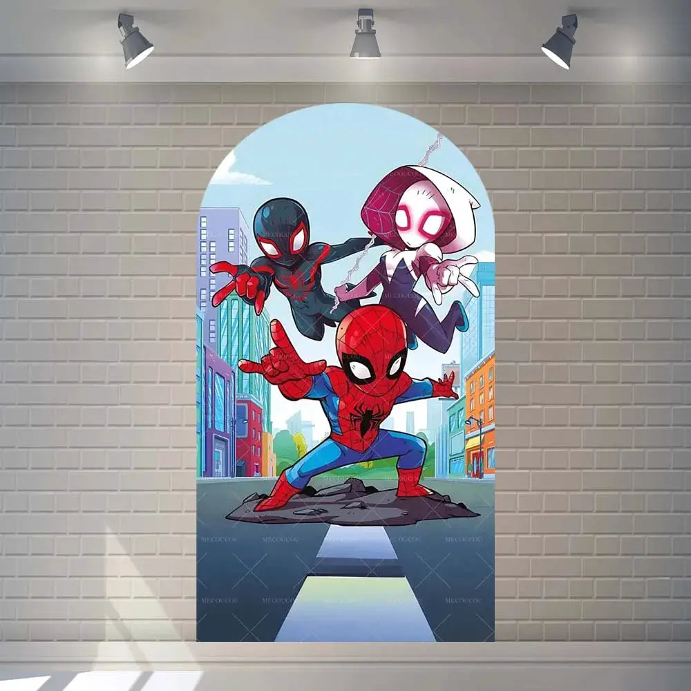 Backdrop | Spider-Man And His Amazing Friends Theme Backdrop | Vinyl Background