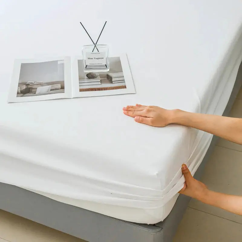 Waterproof Fitted Bed Sheet With 360 Elastic Band Mattress protector Cover Bedspreads for Single Double King Queen Size Bedsheet from PriceLows™