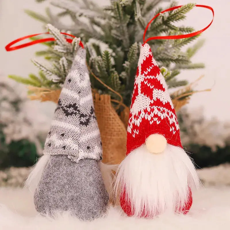 Christmas Gnome Ornaments | Handmade Plush | Hanging Decor | 3/6/9 Pcs Set