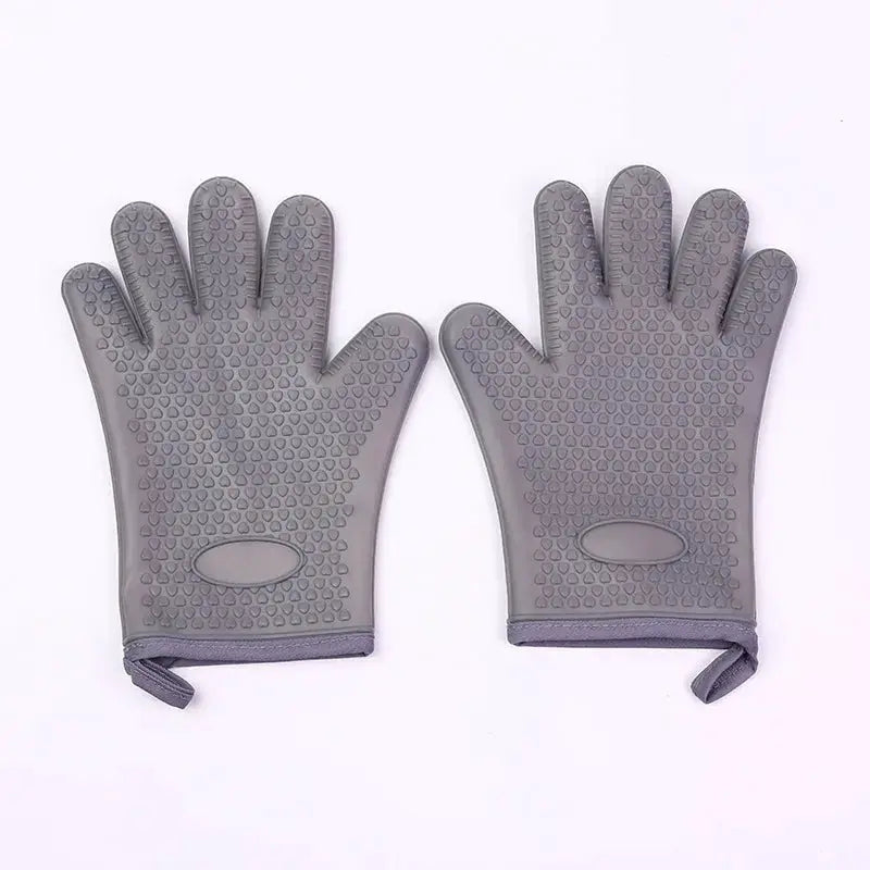 Silicone Oven Mitts | Non Slip Grip | Cotton Lining | 28x18 cm, 2 Pack