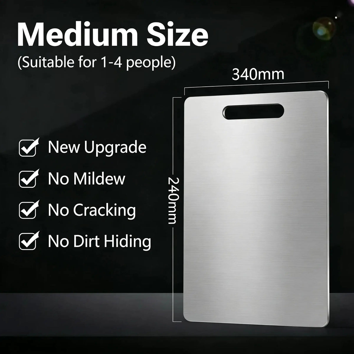 Stainless Steel Cutting Board | Double Sided | 304 Food Grade | Large