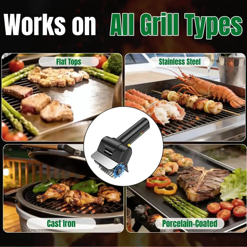 Electric Grill Cleaning Brush | 1100RPM | 2000mAh Battery | Type-C Charging