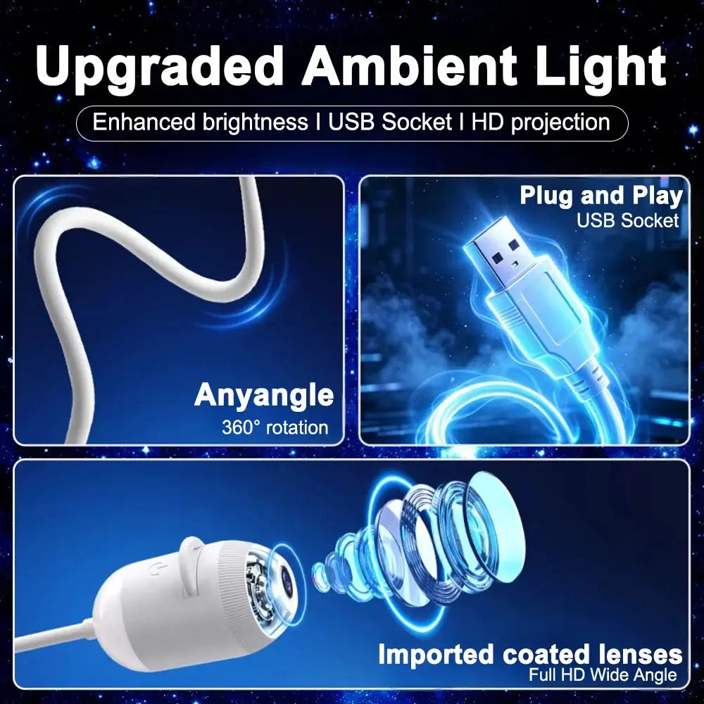 Star Projector | USB Powered | Touch Control | Adjustable Brightness