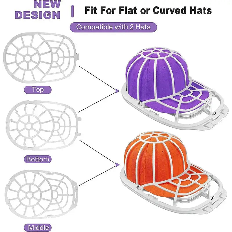 Hat Washer Cage | Reusable Plastic Frame | Adult Baseball Caps