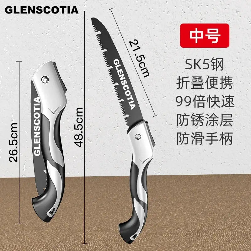 Folding Hand Saw | Stainless Steel Sk5 Blade | Pruning Log Garden Tool