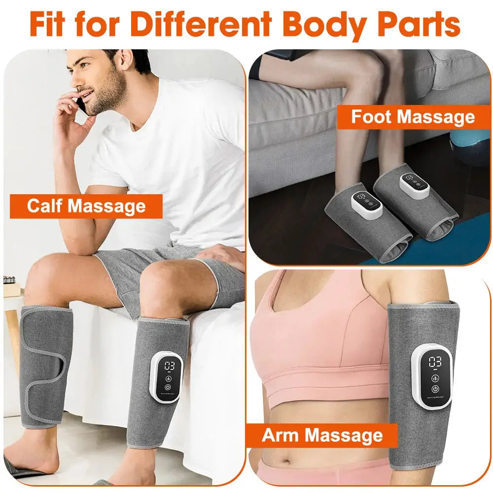 Air Pressure Leg Massager | 360 Degree Full Wrap | Heated Compression