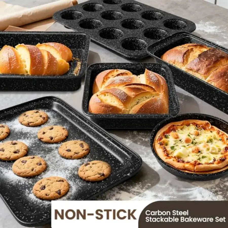 Pots and Pans Set Non Stick, 31 Piece Kitchen Induction Cookware and Bakeware Set, Nonstick Kitchen Cooking Pans Set with Fryin from PriceLows™