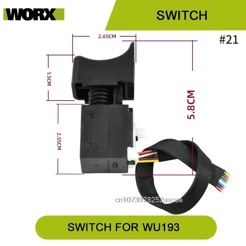 Orginal new Switch Driver motor reducer casing toothed wheel shell chuck parts for WORX WU193 Electric screwdriver from PriceLows™