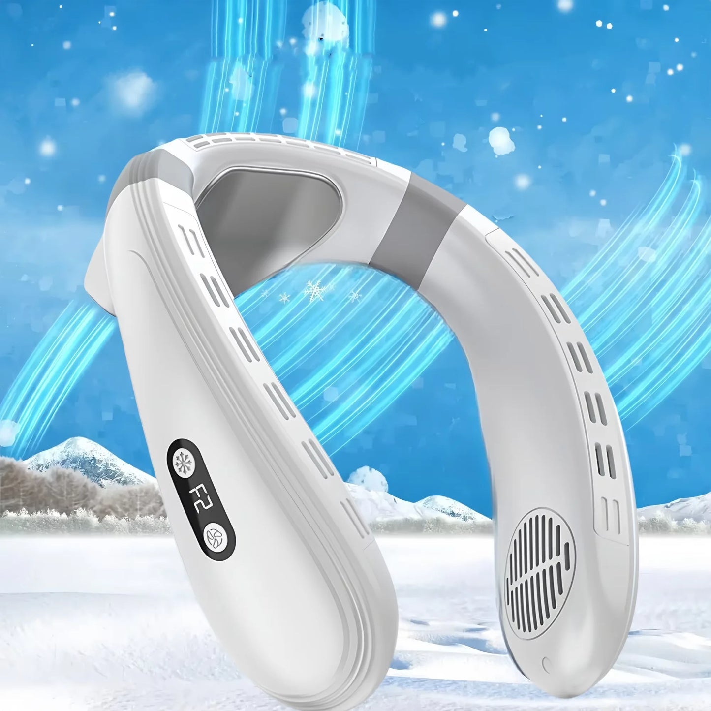 Neck Fan | 5200mAh Battery | 5W Rechargeable Cooling | One Size